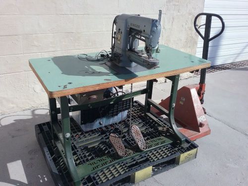 SINGER 269W139 Bar Tacker Drapery Industrial Sewing Machine Table and Motor 220V