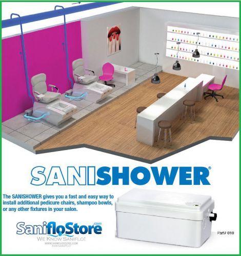 Saniflo sanishower 010 pedicure chair pump, new, 3 yr warranty, free shipping for sale