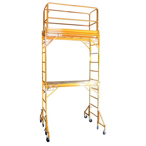 Pro-Series Two Story Interior Rolling Scaffold GSSI Tower Guard Rails  #TOWERINT