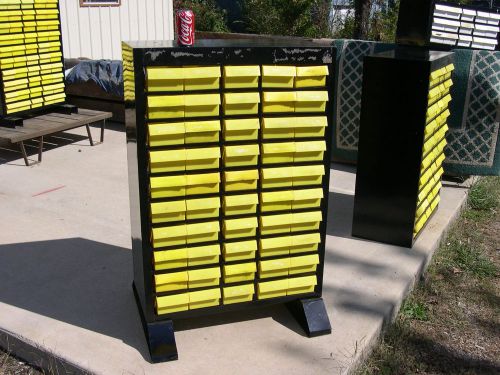 (10 lot) lg.vtg. weatherhead metal display storage parts bins cabinets $$ save $ for sale