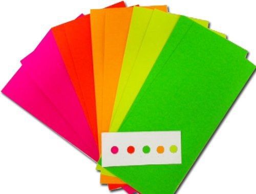 1/4 .25 Inch Color Coding Dot Labels on Sheets Fluorescent Assortment Pack 960