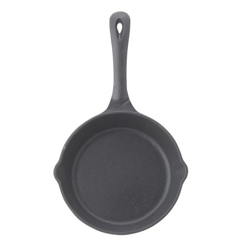 Winco RSK-6, 6.5-Inch Black-Enameled Cast Iron Skillet