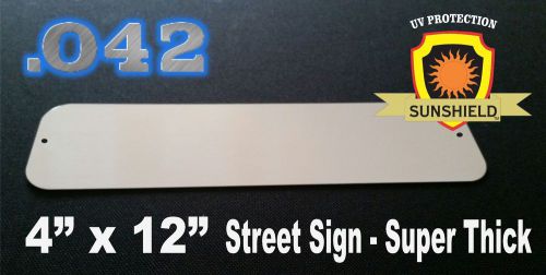 10 Pieces MINI STREET SIGN ALUMINUM  SUBLIMATION BLANKS 4 x 12 / W/ HOLES, .042