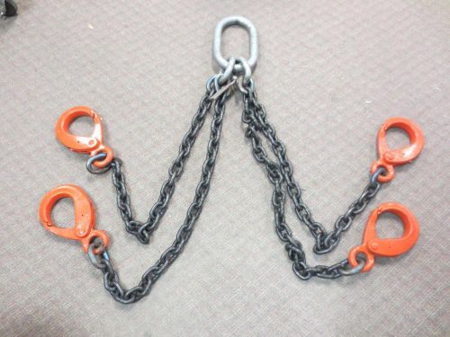 Mazzella qol welded alloy quad chain sling 5&#039; 1/2&#034; chain 26,000 lb load capacity for sale