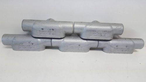 LOT (5) NEW OLD STOCK CROUSE-HINDS 1&#034; CONDUIT BODIES T37
