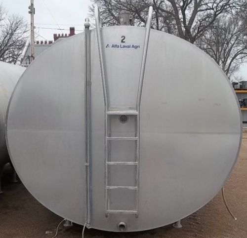 Alfa laval 7000 gallon stainless steel bulk milk cooling farm tank me4979 for sale