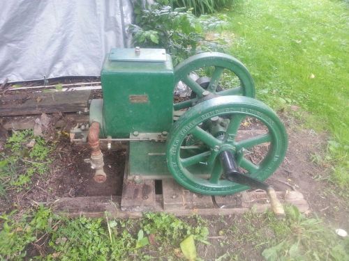 Vintage leader hit miss gas engine 3 hp field forge pump motor disk crank for sale