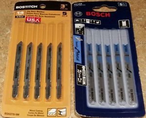 Bosch U118A U-Shank 5pc Blades 1/16&#034;-1/8&#034; Basic for Metal &amp; Bostich 3&#034; 14 TPI