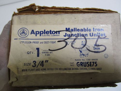 Appleton malleable iron junction unilet 3/4&#034; gruse75 *new in box* for sale