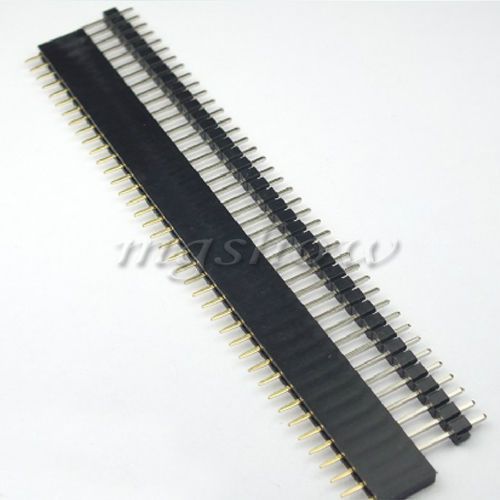 New 40 Pin 2.54mm Male &amp; Female SIL Header Socket Single Row Strip PCB Connector