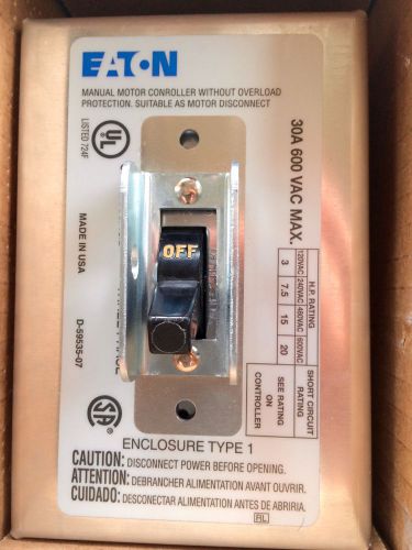 Eaton manual motor controller disconnect switch. retails for $25 &amp; up for sale