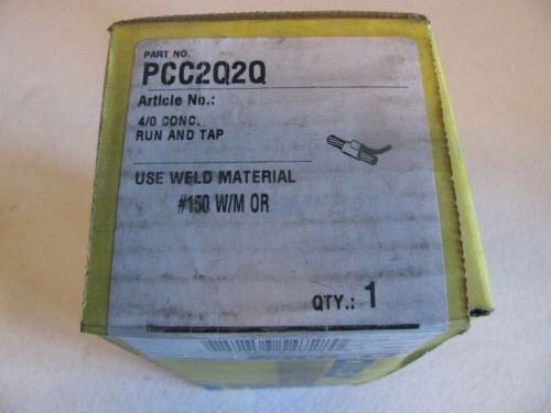 Erico cadweld pcc2q2q 4/0 stranded cable run , parallel tap , nib for sale