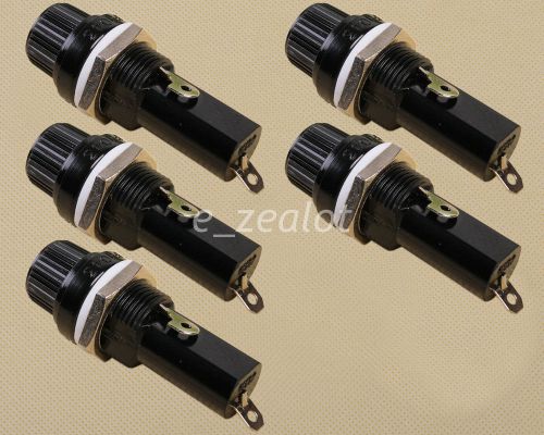 5PCS CB radio Auto Stereo Chassis Panel Mount AGC Glass Fuse Holder 10A/15A