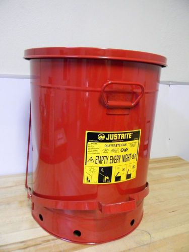 JustRite #09700 Foot Operated Oily Waste Can Receptacle