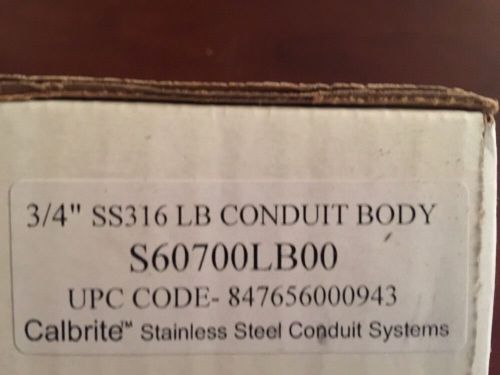 Calbrite ss316 lb conduit body stainless steel for sale