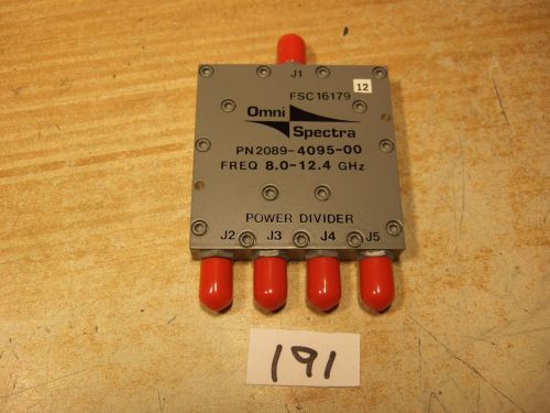 Power Divider 1 in to 4 out SMA 8.0-12.4 GHz Omni Spectra 2089-4095-00 New
