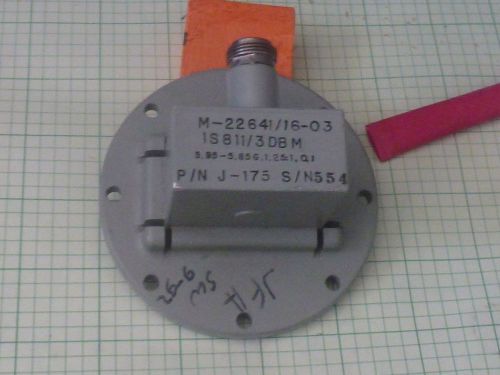 WAVEGUIDE TO COAXIAL ADAPTOR  N    3.95 --5.85  GHZ  USED  RG  49 ?