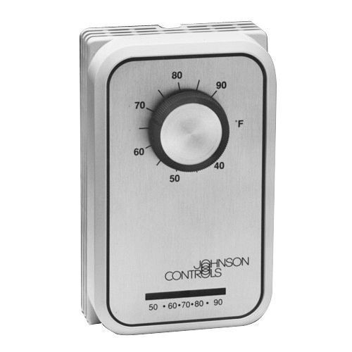 Johnson controlls t26s-18c wal mtd. heat-cool thermostat 40-90deg f (10amps) for sale