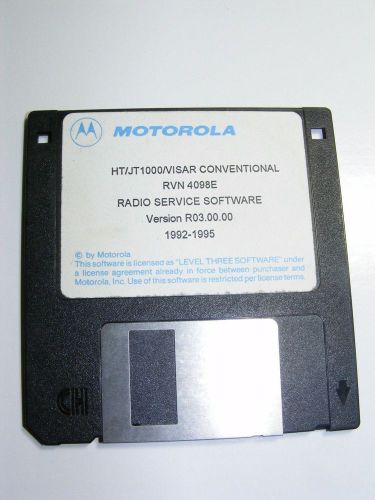 Motorola HT1000/JT1000/VISAR Conventional  RSS Radio Service Software RVN4098E