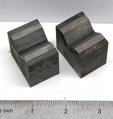Set of carbide tipped 45 degree v blocks for grinding milling inspection for sale
