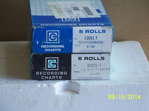 10/ rolls graphic controls  foxboro recording chart papar 53001-t for sale