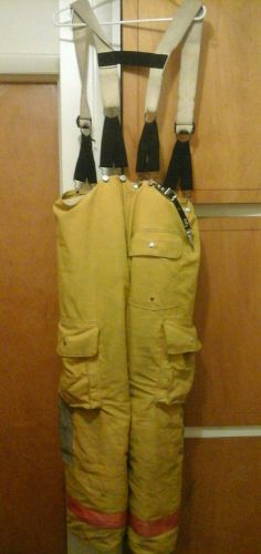 LionExpress Apparel Firefighter Turnout Kevlar Pants and Suspend. Size Med 29&#034;