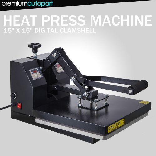 Digital Clamshell Heat Press Transfer Machine 15 x 15&#034;  for T-Shirt Sublimation