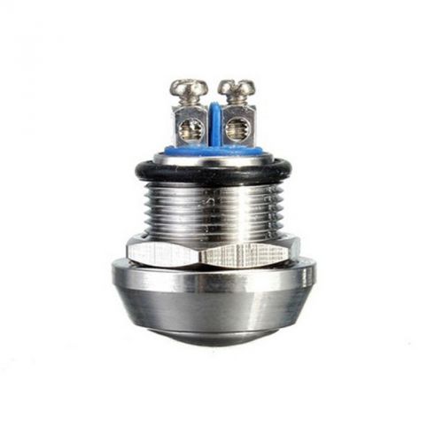 New 12mm Start Horn Button Momentary Stainless Steel Metal Push Button Switch