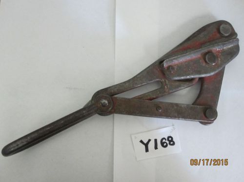 Vintage klein &amp; sons 1656-20-bh wire lineman cable puller grip 4500 lbs. max for sale