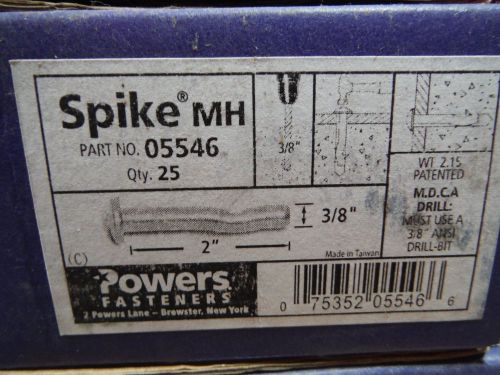 POWERS SPIKE MH 05546 (25pcs) zinc (3/8 X 2&#034;)