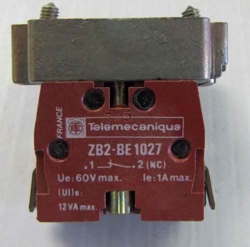 NEW TELEMECANIQUE CONTACT BLOCK ZB2-BE1027 ZB2BE1027 60V 1A 1 AMP A