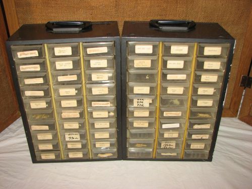 lot 2 Vintage AKRO-MILS 30 Drawer Metal Storage Cabinet Organizer Parts Bin lot4