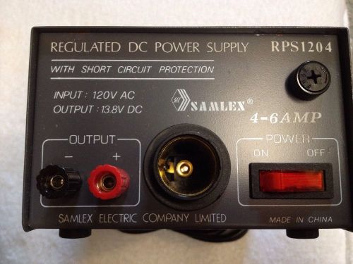 SAMLEX Regulated DC Power Supply RPS 1204 4-6 AMP NEW