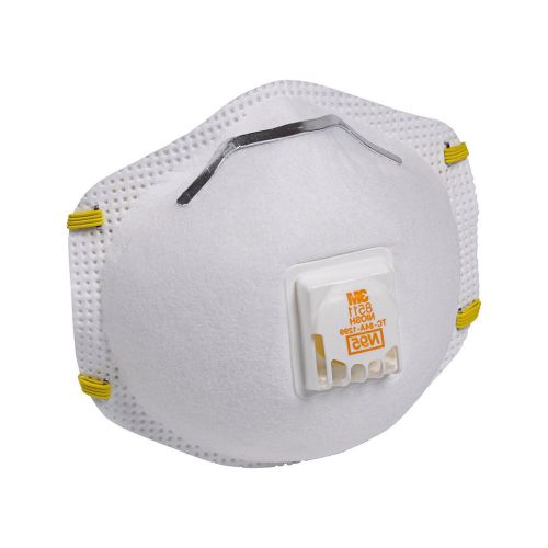 3M 8511 Particulate N95 Respirator with Cool Flow Valve 10 Pack Nose Clip NEW