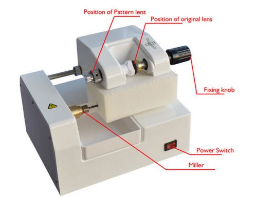 110v optometry eyeglass optical lens cutter pattern cutting milling machine for sale