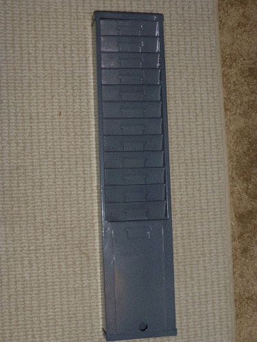 Vintage Time Clock Punch Card Holder Rack NOS In Box Grey Metal 12 Card (157HV)