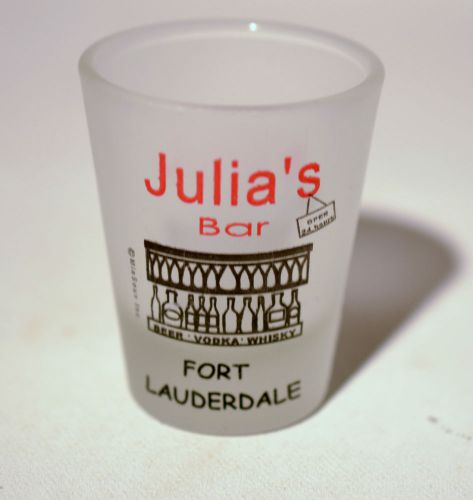 Fort Lauderdale Julia&#039;s Bar Souvenir Collectible Shooter Shot Glass