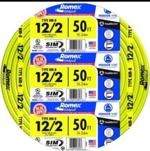 Southwire 50 ft. 12-2 Romex NM-B Wire With Ground 600 Volts