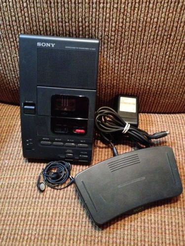 Sony M-2000 Microcasette Transcriber With Foot Pedal, Power Adapter, Ear Phones.
