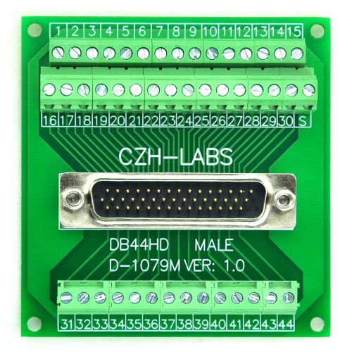 D-sub db44hd male header breakout board, terminal block, dsub db44 connector. for sale