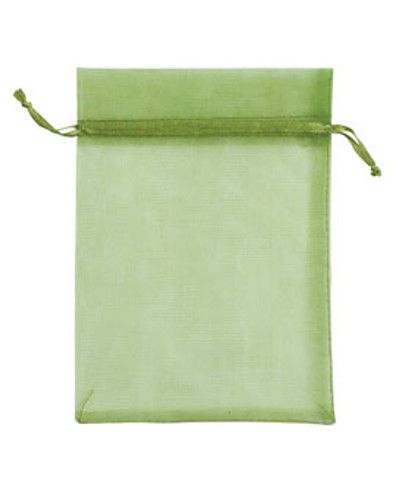 Count of 10 New Retail Basil Organza Bags 5&#034; W x 7&#034; H