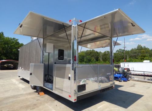 Concession Trailer Arizona Beige 8.5x26 BBQ Smoker Event Catering Restroom