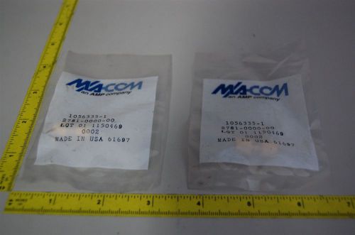 NEW PAIR OF M/ACOM AMP SMA MALE TO MALE BARREL CONNECTOR PN:1056335-1