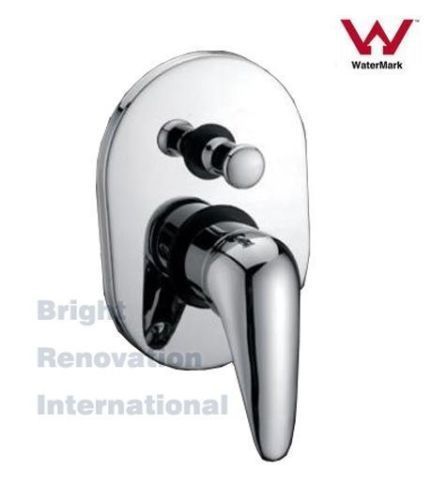 New Solid Handle WELS Bathroom Shower Diverter Bath Wall Flick Mixer Tap Faucet