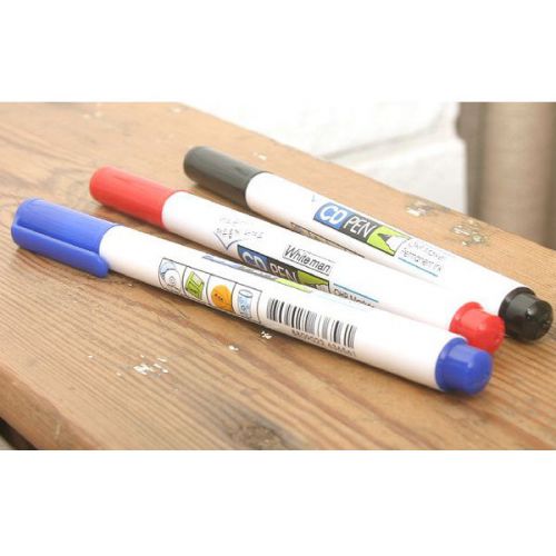 Brand New 1mm Name Pen 3 Color Black Blue Red 3pcs writes on most surfaces