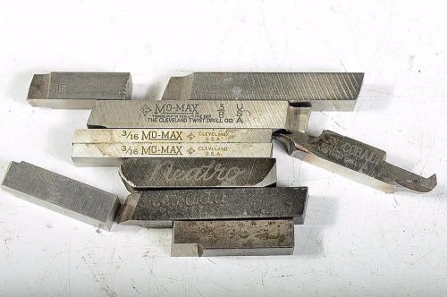 12 Mo-Max 3/8&#034; 3/16&#034; (new) Neatro Cobalt Rex Lathe Tool Bits Most 2-2.5&#034; LOT