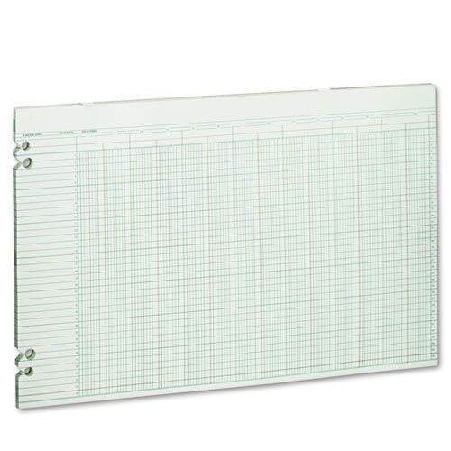 Accounting Sheets, 24 Columns, 11 x 17, 100 Loose Sheets/Pack, Green
