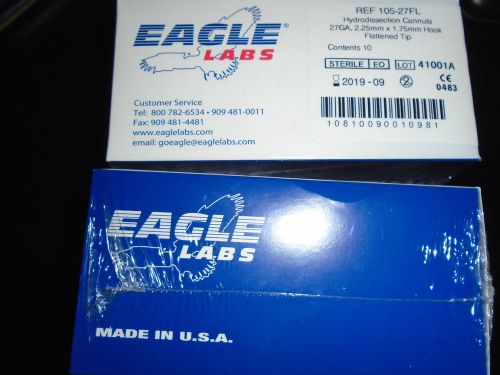 EAGLE LABS J-Hook Hydrodissection Cannula 27GA   new  STERILE SEALED