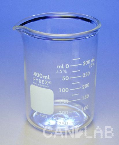 Pyrex 400mL Beaker 1003 Heavy Duty - NEW - &#034;Made in Germany&#034;  [CL351-354]