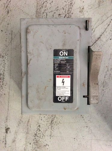 Siemens General Duty Safety Switch JU321 30 Amp 240 Volt Non Fusible